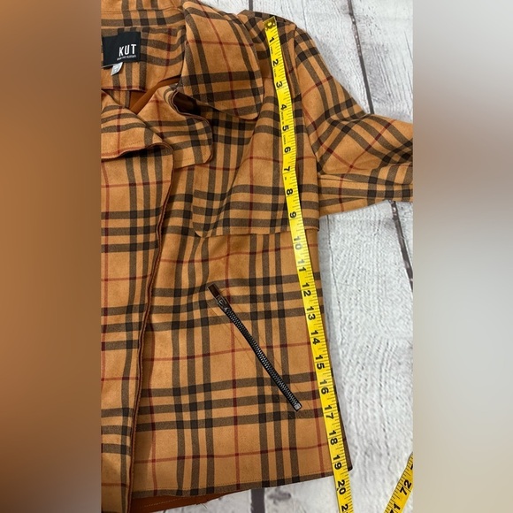 Kut from the Kloth Draped Moto Jacket Size Small In Whiskey - Picture 8 of 11